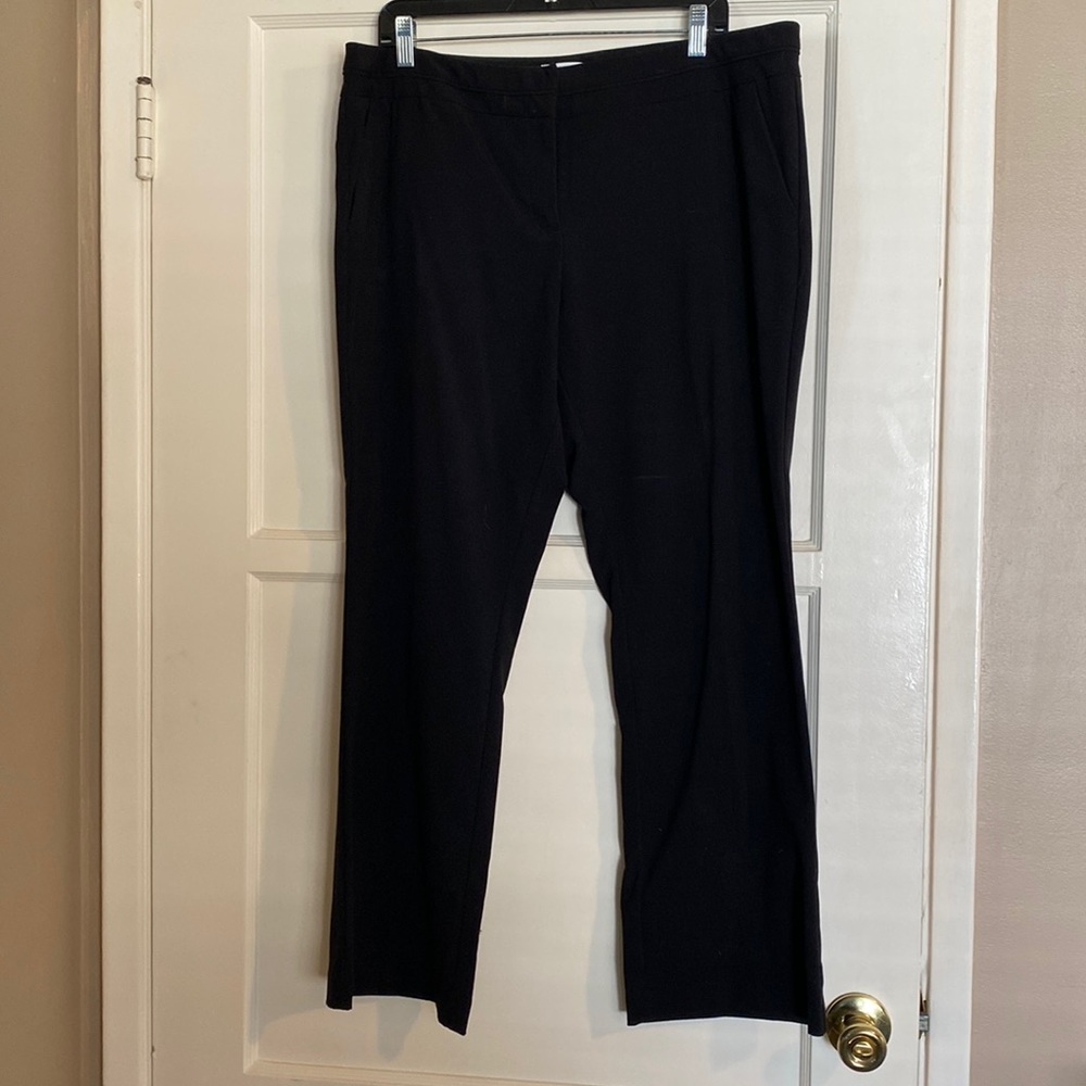 Black straight leg slacks
